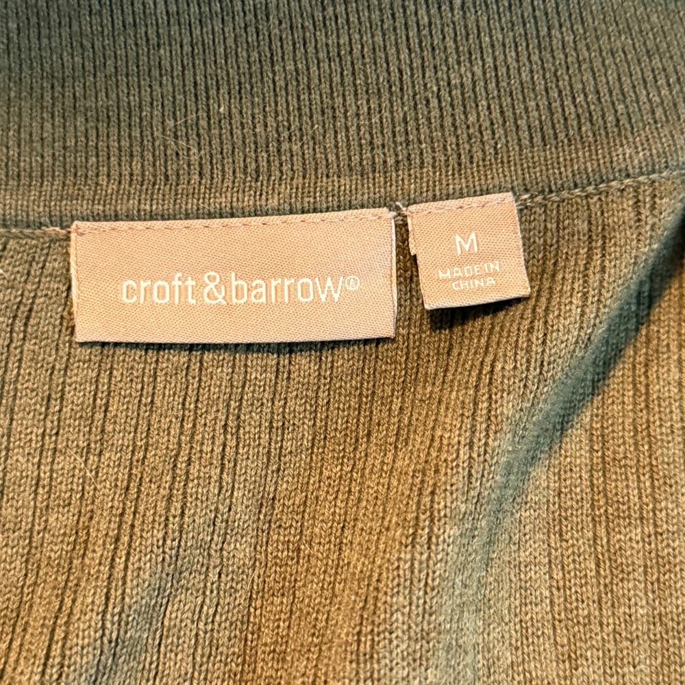 croft & barrow Olive Green Ribbed Single-Button Blazer - Picture 5 of 5